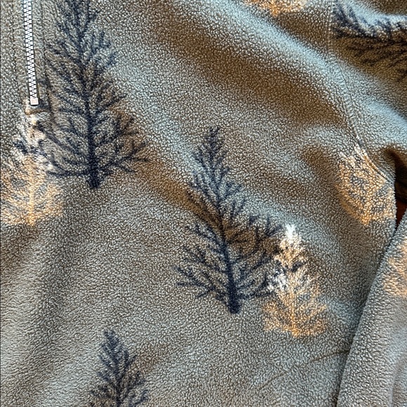 Vtg Faded Glory all over design 1/4 zip fleece pullover Sz large - Picture 3 of 5